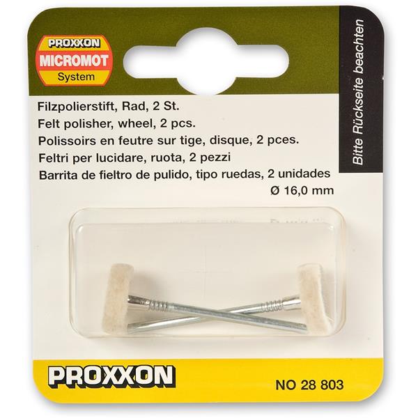 Pulidores Fieltro Disco 3 x 16 mm. (2 pzs.) Proxxon