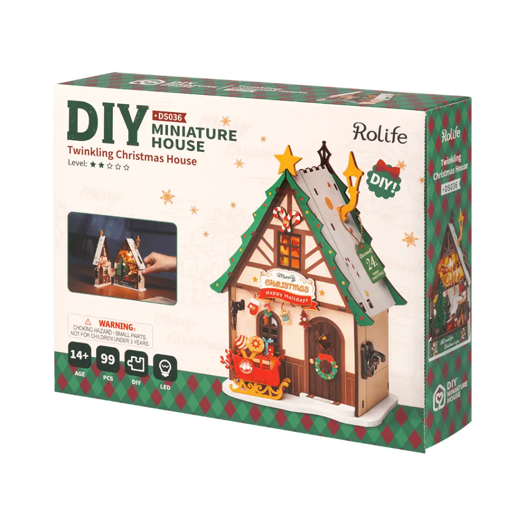 Kit -Twinkling Christmas House-  Rolife Robotime