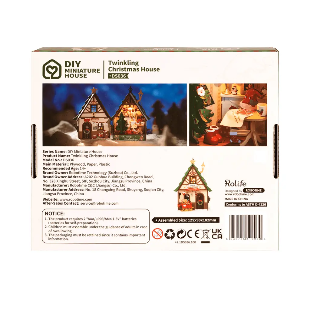 Kit -Twinkling Christmas House-  Rolife Robotime