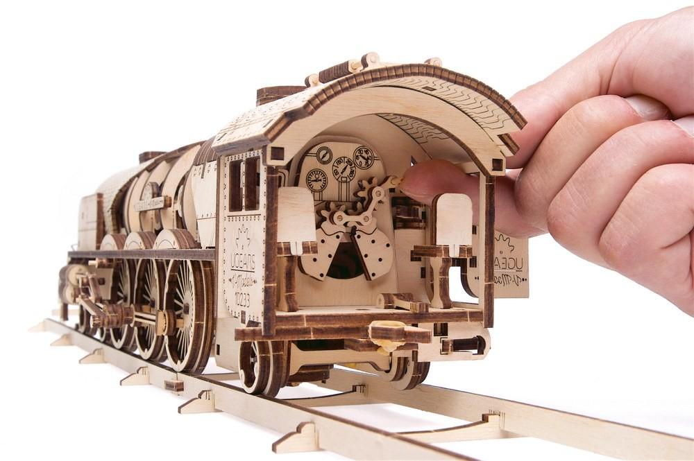 Modelo Locomotora Vapor V-Express Ugears