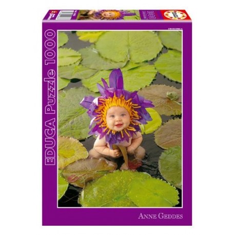 Puzzle 1000 piezas -Waterlily, Anne Geddes- Educa