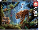 Puzzle 1000 piezas -Tigres en el Arbol- Educa