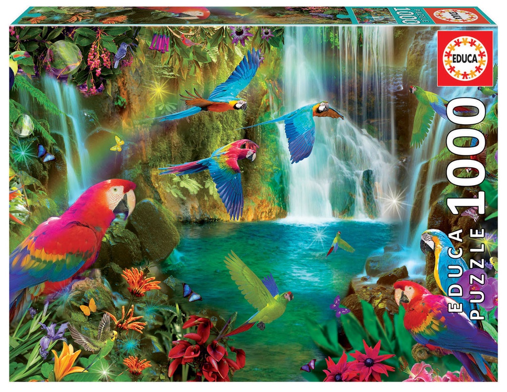 Puzzle 1000 piezas -Loros Tropicales- Educa