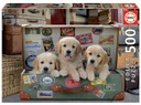 Puzzle 500 piezas -Cachorros en el Equipaje- Educa