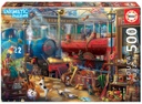Puzzle 500 piezas -Estación de Tren, Enigmatic Puzzle- Educa