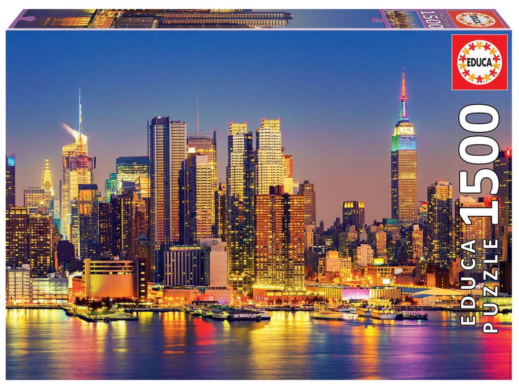 Puzzle 1500 piezas -Manhattan de Noche- Educa