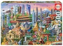 Puzzle 1500 piezas -Símbolo de Asia- Educa