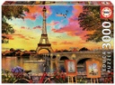 Puzzle 3000 piezas -Puesta de Sol en París- Educa