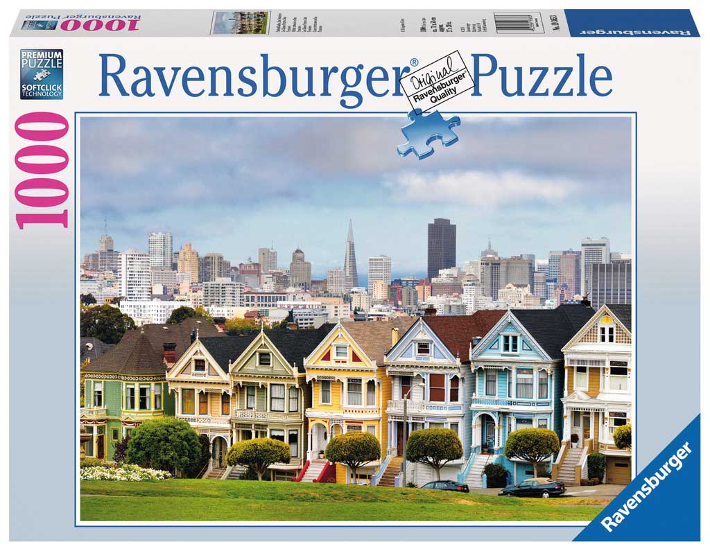 Puzzle 1000 piezas -Casas Victorianas en San Francisco- Ravensburger