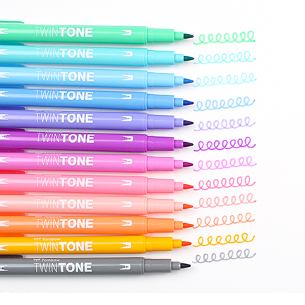 Estuche 12 Rotuladores -Colores Pastel- TwinTone Tombow (copia)