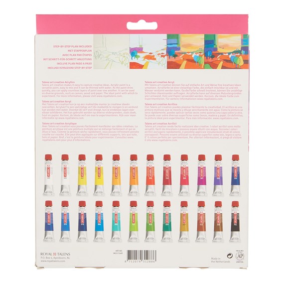 Set 24 Tubos 12 ml. Acrílico Art Creation Talens