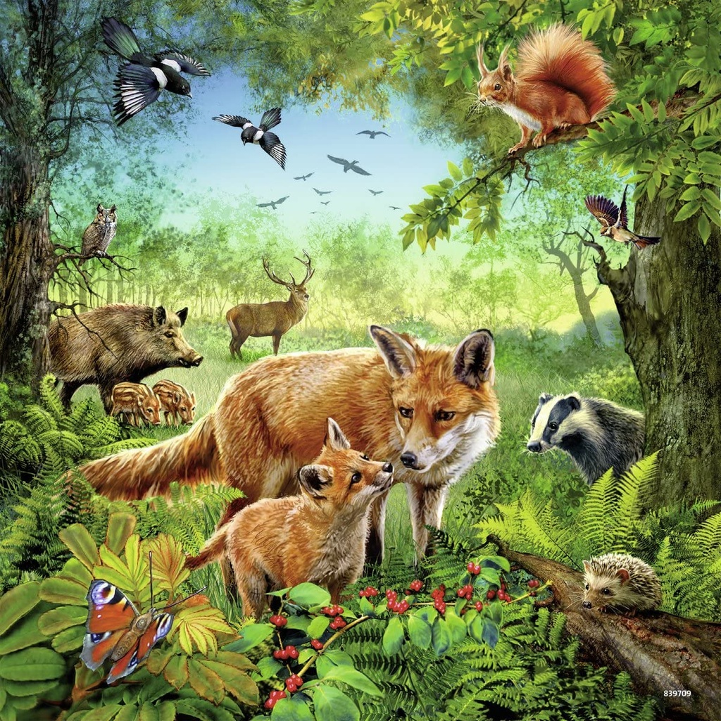 Puzzle 3 x 49 piezas -Animales del Mundo- Ravensburger