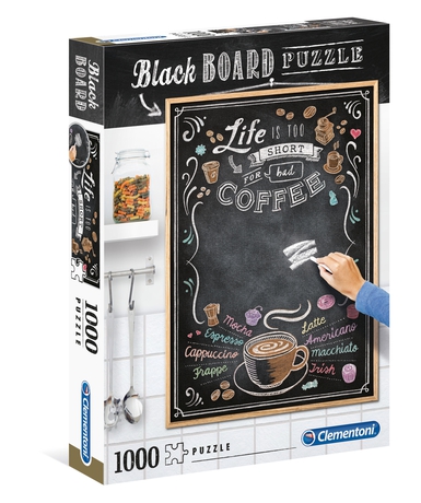 Puzzle 1000 piezas -Black Board: Coffee- Clementoni