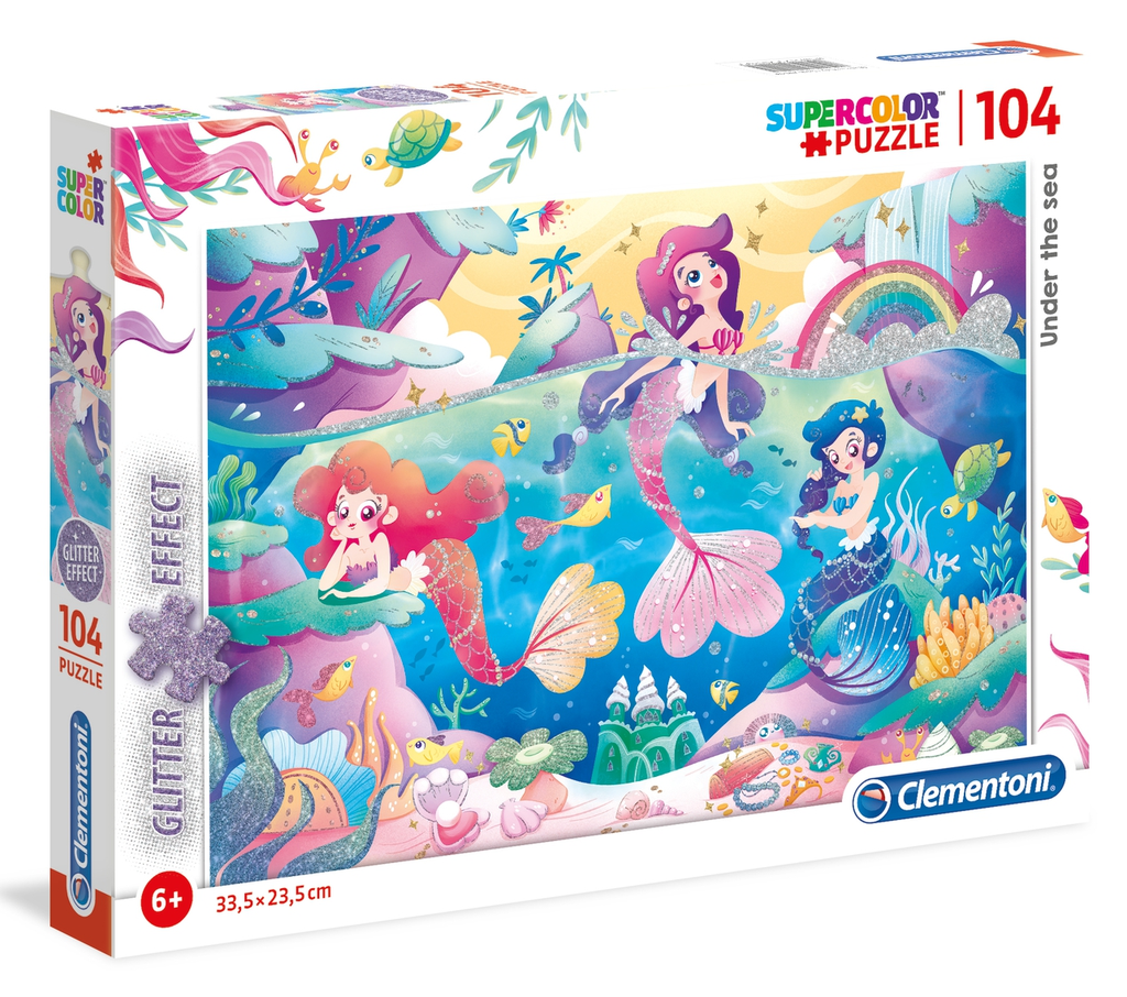 Puzzle 104 piezas Glitter -Sirenas- Clementoni