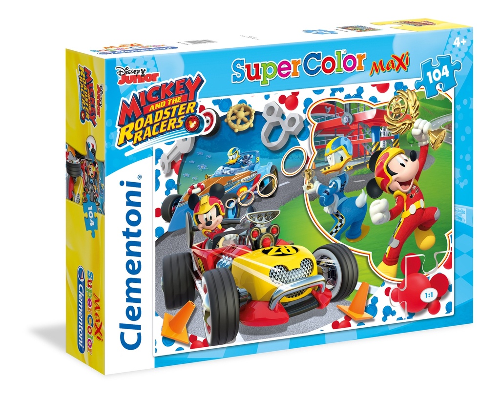 Puzzle 104 piezas Maxi -Mickey Roadster- Clementoni