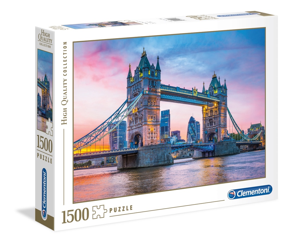 Puzzle 1500 piezas -Tower Bridge al Atardecer- Clementoni