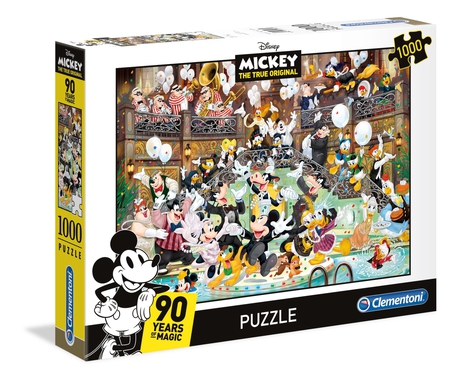 Puzzle 1000 piezas -Mickey 90° Celebration- Clementoni