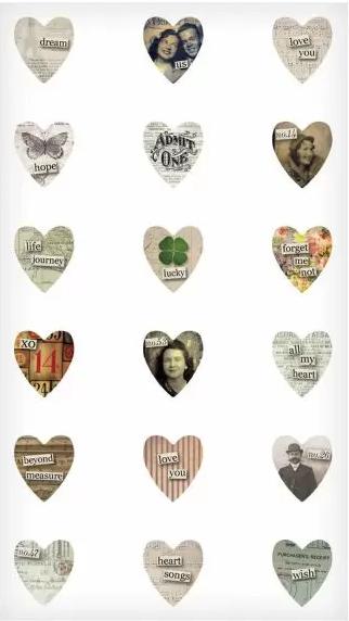 Colgantes Corazón Vintage (8 pzs.) Tim Holtz (copia)