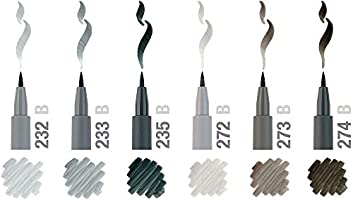 Estuche 6 Rotuladores -Tonos Grises- Pitt Artist Pen Brush Faber-Castell (copia)