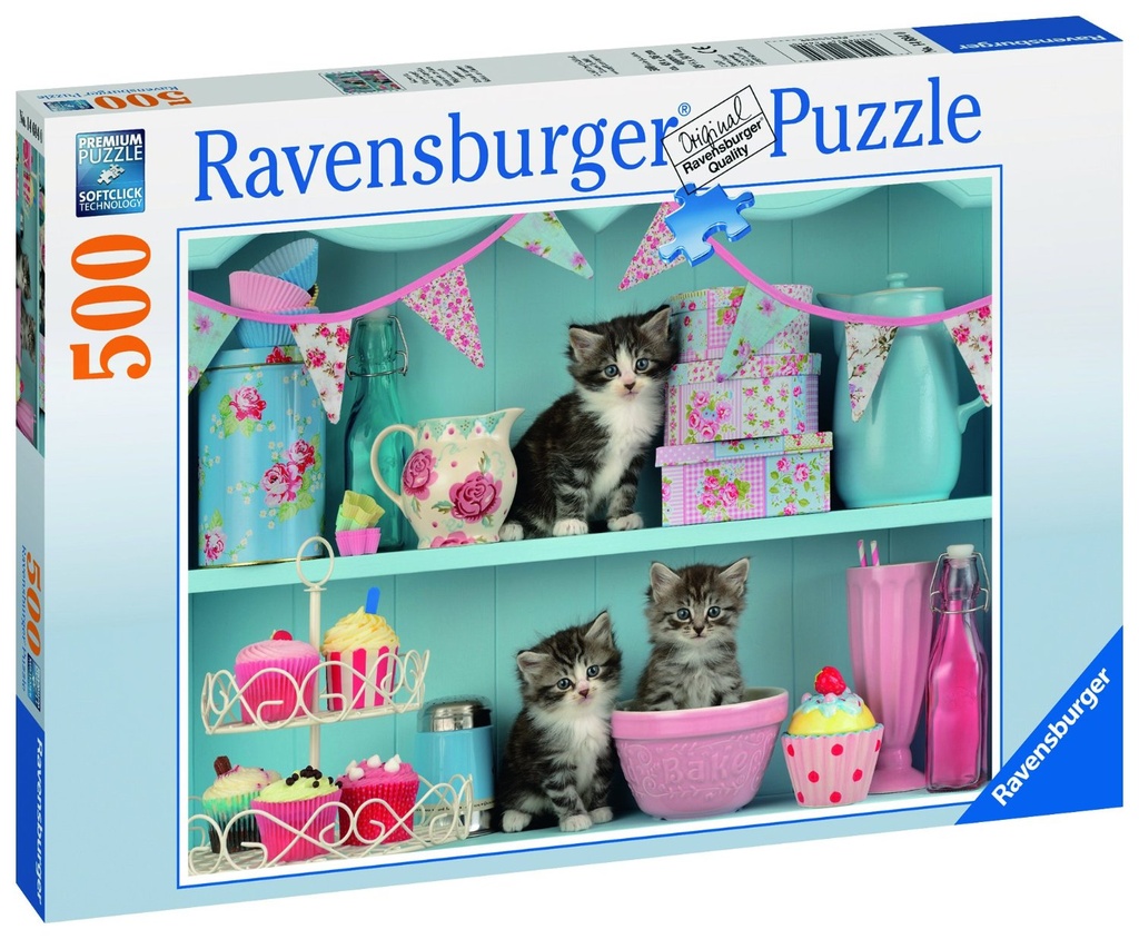 Puzzle 500 piezas -Gatitos y Cupcakes- Ravensburger