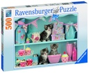 Puzzle 500 piezas -Gatitos y Cupcakes- Ravensburger
