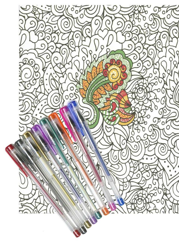 Colorear con Rotuladores de Gel -Mandalas- (Con 6 Rotuladores) Susaeta