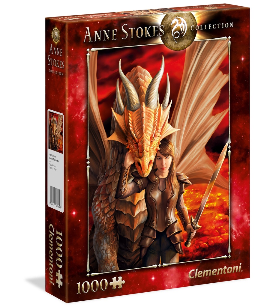 Puzzle 1000 piezas -Inner Strenght, Anne Stokes- Clementoni