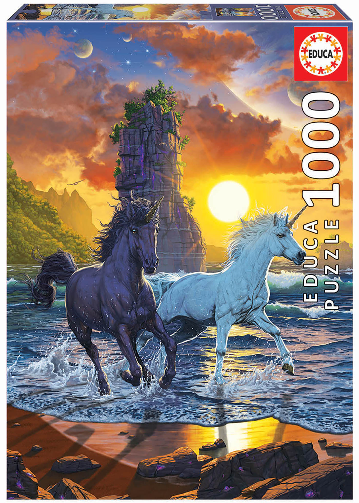Puzzle 1000 piezas -Unicornios en la Playa- Educa