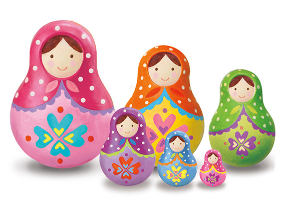 Pintar Cajitas -Matrioshka Rusas- 4M