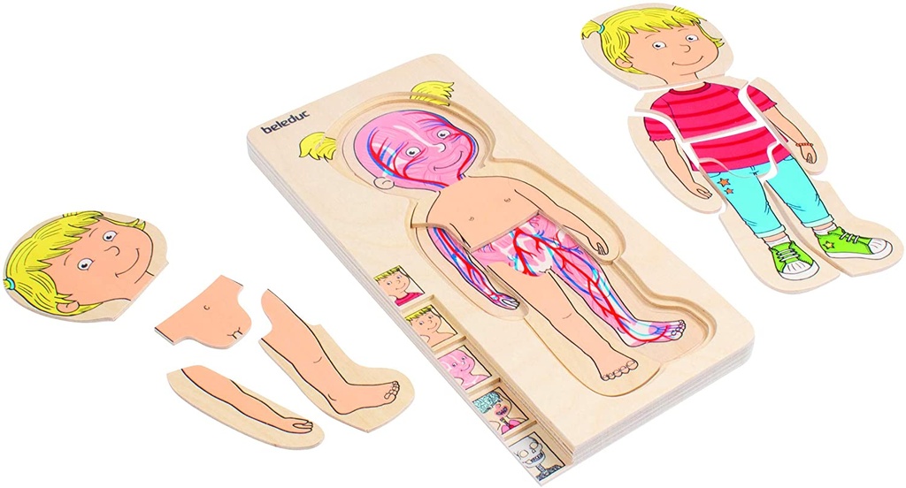 Puzzle Madera 5 en 1: Anatomía Femenina- Beleduc