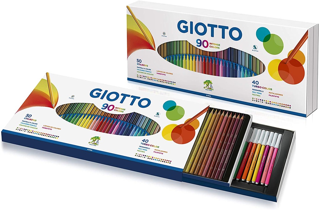 Set Rotuladores TurboColor + Lápices Stilnovo (90 pzs.) Giotto