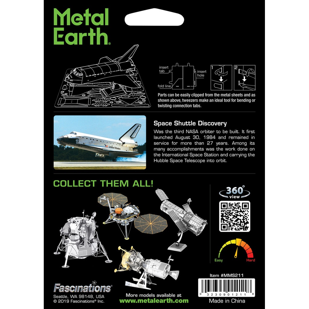 Metal Earth -Space Shuttle Discovery (color)-