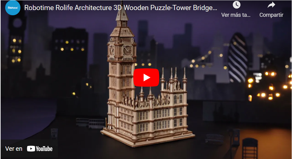 Set Construcción Madera -Tower Bridge- Rolife Robotime