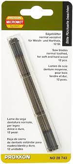 Hoja Corte Plano 10 dtes. Grueso con Vástago (12 pzs.) Proxxon