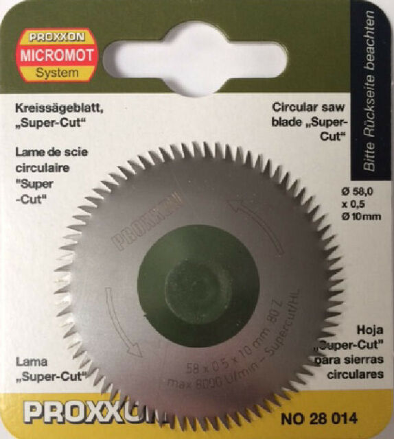 Hoja Sierra Circular 58 mm. 80Z -SuperCut- para Sierra KS-230 Proxxon