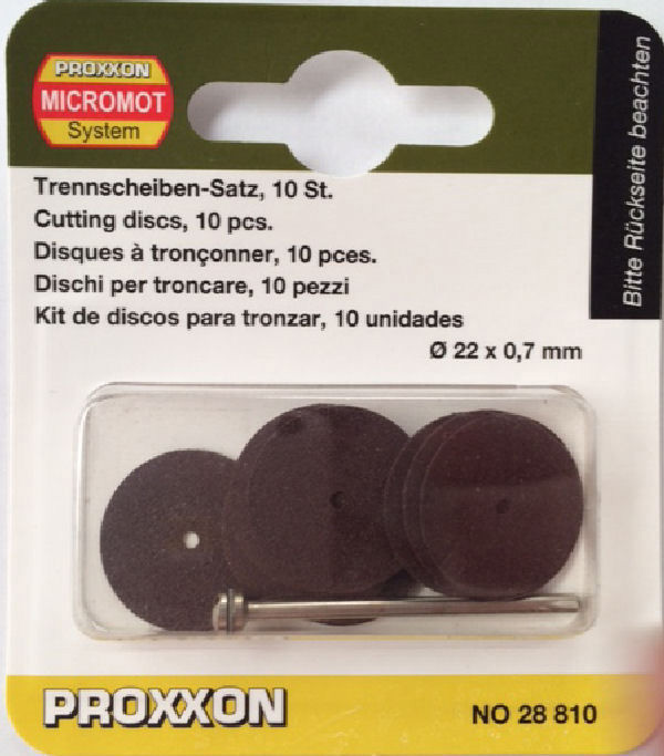 Hojas Sierra Circular Corindón 22 mm. + Eje Proxxon