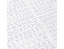 Alfabeto Adhesivo Alpha White Glitter (2 Hojas) American Crafts