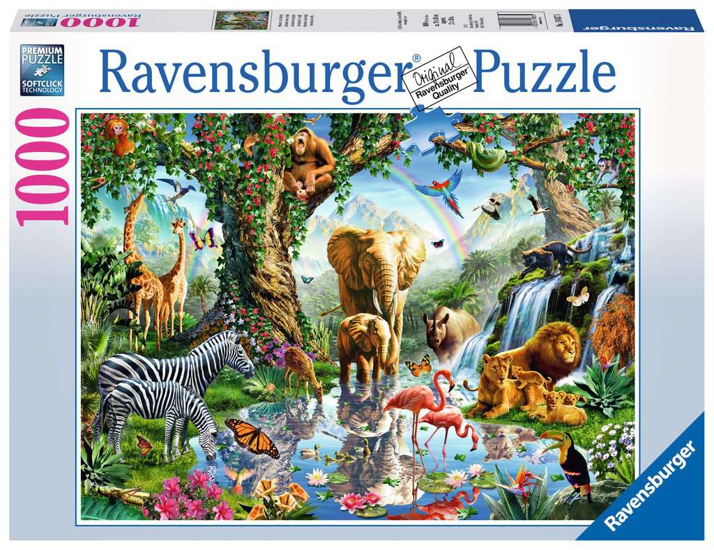 Puzzle 1000 piezas -Aventuras en la Selva- Ravensburger
