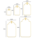 Set 5 Troquel -Etiquetas- 4 x 2,5 - 12 x 6,5 cm. Vaessen