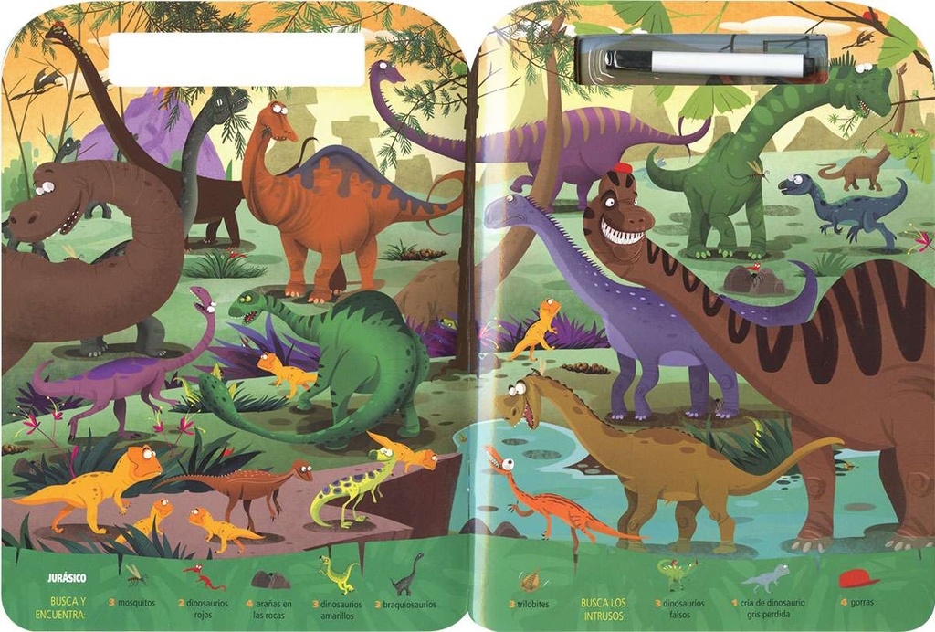 Busca, Señala y Borra -Dinosaurios- Susaeta Ediciones