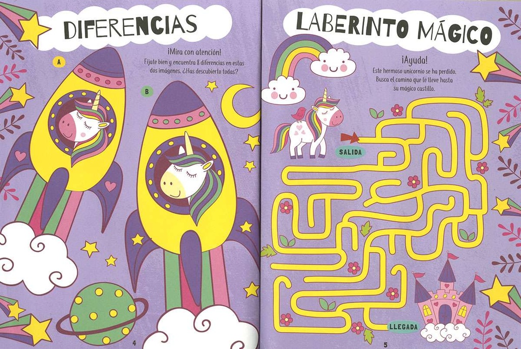 Juega con Pegatinas Burbujas -Unicornios- Susaeta Ediciones