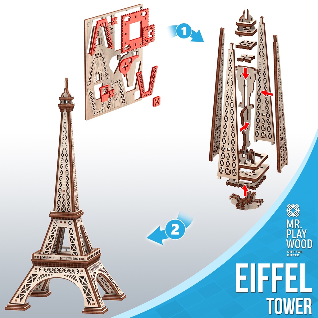 Torre Eiffel 78 Piezas - Mr. Playwood