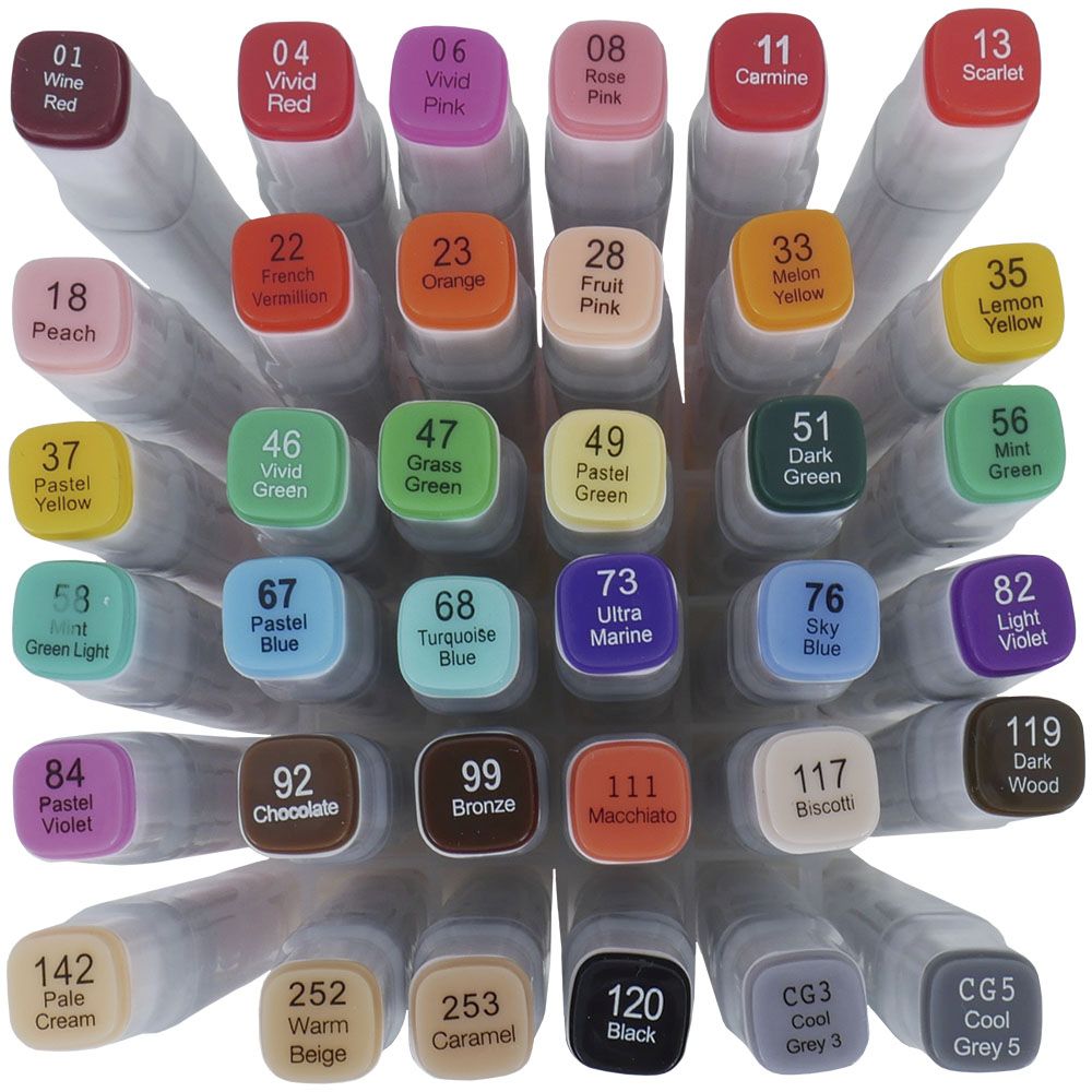 Rotuladores -Twin Brush- Doble Punta Base Alcohol (36 Colores) Artis Decor