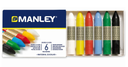 Estuche Ceras 6 Colores Manley