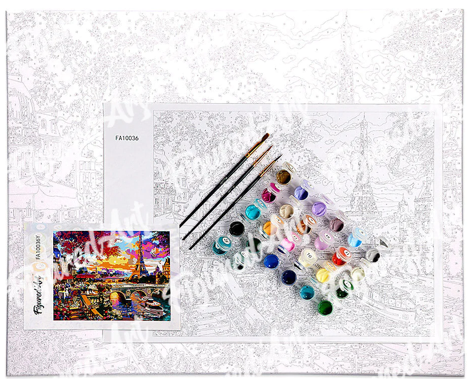 Pintar Por Números -El Beso, Klimt- Bastidor 40 x 50 cm. Figured´Art
