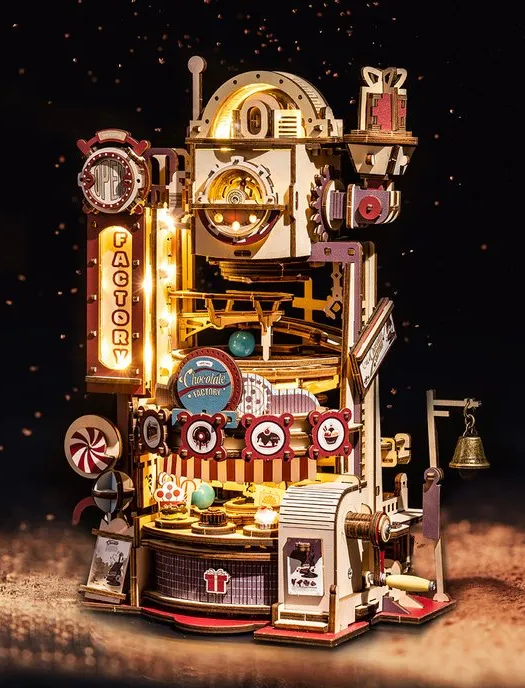 Kit Circuito Bolas Madera -Chocolate Factory- Rokr Robotime