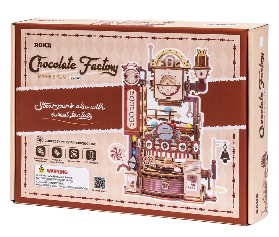 Kit Circuito Bolas Madera -Chocolate Factory- Rokr Robotime