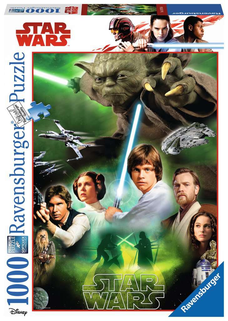 Puzzle 1000 piezas -Star Wars: C-3PO, R2-D2 & BB-8- Ravensburger