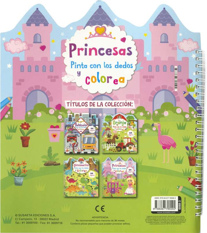 Pinta con los Dedos: Princesas - Susaeta Ediciones
