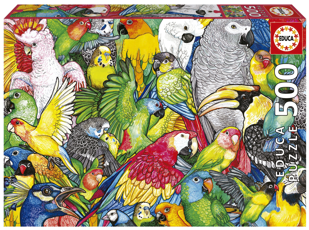 Puzzle 500 piezas -Loros- Educa